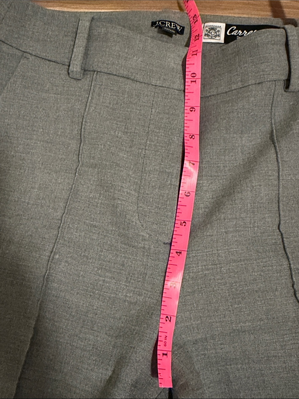 J.Crew Natalia Carreman Pants Women's Size 8T Gray Flat Front Wide Leg Office - Picture 6 of 8